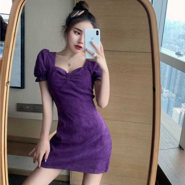 dresses summer retro fashion chic temperament square neck puff sleeve wrap hip purple dress women mini vestido de mujer 210610, Black;gray
dresses summer retro fashion chic temperament square neck puff sleeve wrap hip purple dress women mini vestido de mujer 210610, Black;gray