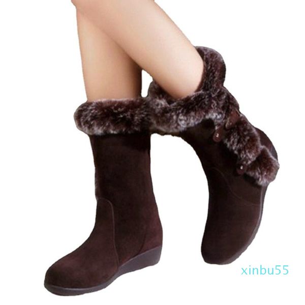 boots brown winter women casual warm fur mid-calf shoes slip-on round toe flats snow muje plus size 35-42, Black
boots brown winter women casual warm fur mid-calf shoes slip-on round toe flats snow muje plus size 35-42, Black