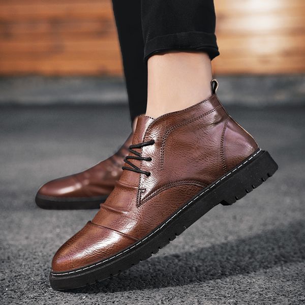 mens vulcanized shoes lace-up mid-cut leather shoes shoes flat casual non-slip sneakers chaussure homme factory sales, Black;white
mens vulcanized shoes lace-up mid-cut leather shoes shoes flat casual non-slip sneakers chaussure homme factory sales, Black;white
