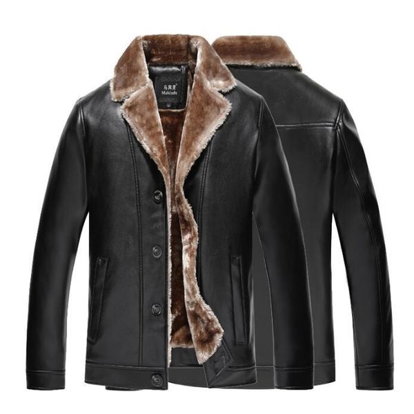 men's fur & faux spring and autumn casual male plus velvet thickening turn-down collar loose motorcycle leather jacket men size 3xl bla, Black
men's fur & faux spring and autumn casual male plus velvet thickening turn-down collar loose motorcycle leather jacket men size 3xl bla, Black