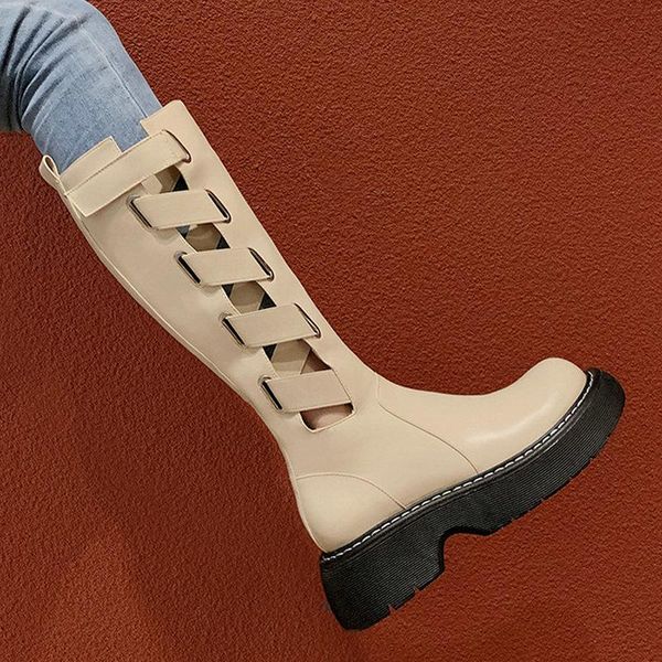 boots hollow genuine leather sewing platforms women knee-high thick heels autumn winter shoes woman, Black
boots hollow genuine leather sewing platforms women knee-high thick heels autumn winter shoes woman, Black