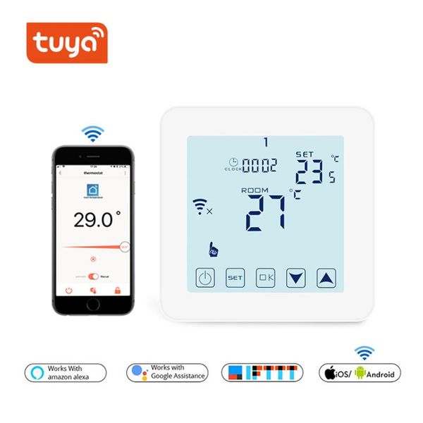 smart home control thermostat wifi temperature controller for electric floor heater 16a tuya digital programmable
smart home control thermostat wifi temperature controller for electric floor heater 16a tuya digital programmable
