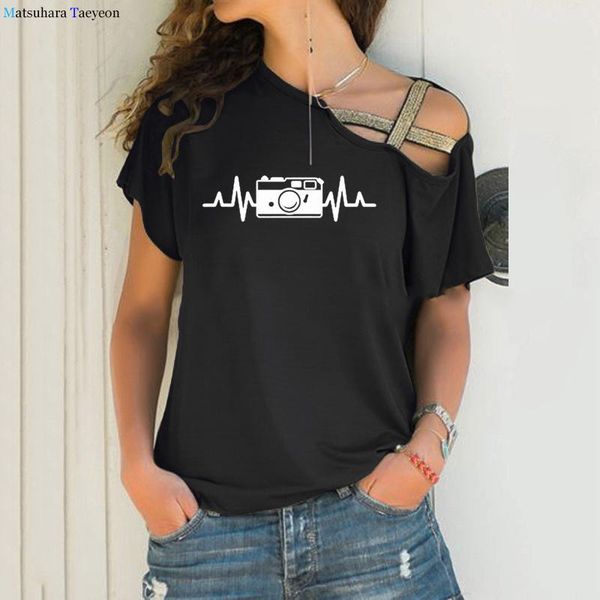 women's t-shirt heartbeat of camera t shirts women summer short sleeve cotton fashion pographer t-shirts funny woman tee, White
women's t-shirt heartbeat of camera t shirts women summer short sleeve cotton fashion pographer t-shirts funny woman tee, White