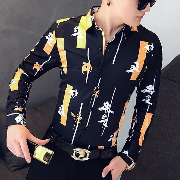 autumn personality printing men shirt casual blouse homme 3xl clothes fashion korean mens long sleeve print shirts men slim fit1, White;black
autumn personality printing men shirt casual blouse homme 3xl clothes fashion korean mens long sleeve print shirts men slim fit1, White;black