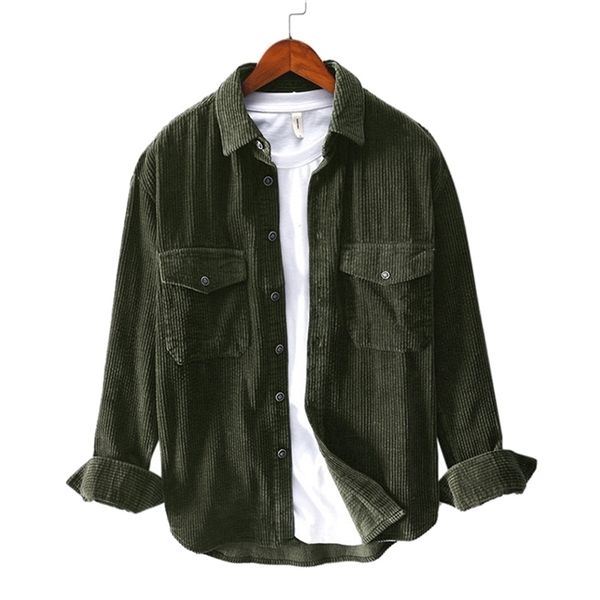 vintage men shirt spring autumn casual solid color long sleeve slim fit corduroy male tee holiday blouse 220303, White;black
vintage men shirt spring autumn casual solid color long sleeve slim fit corduroy male tee holiday blouse 220303, White;black