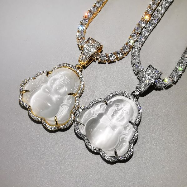 bling buddha pendant aaa cubic zircon necklace with tennis chain 8 colors hip hop punk jewelry gifts, Silver
bling buddha pendant aaa cubic zircon necklace with tennis chain 8 colors hip hop punk jewelry gifts, Silver