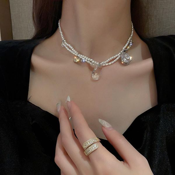 chains korean elegant pearl choker jewelry for women girls fasjion crystal wedding chain necklace bijoux colares, Silver
chains korean elegant pearl choker jewelry for women girls fasjion crystal wedding chain necklace bijoux colares, Silver