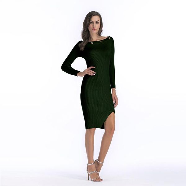 casual dresses fashion wrapped knitted dress women autumn solid sheath sweater knee-length body-con long female, Black;gray
casual dresses fashion wrapped knitted dress women autumn solid sheath sweater knee-length body-con long female, Black;gray