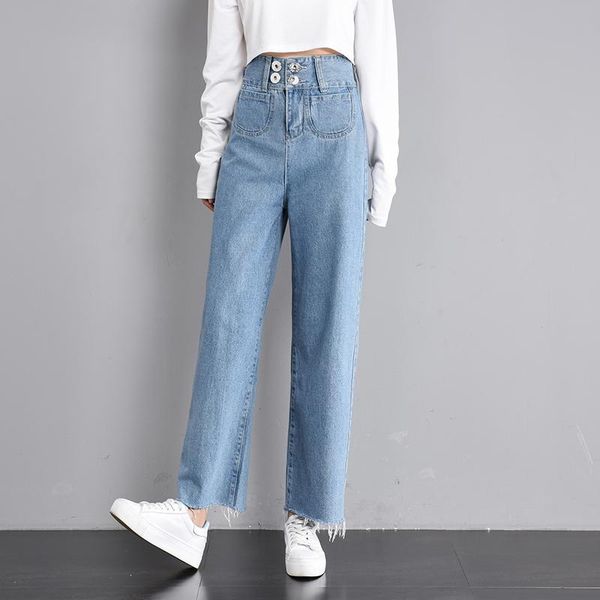 women's jeans bf style high waist hem loose wide leg straight 9/10 length denim capri pants cropped for women s l xl, Blue
women's jeans bf style high waist hem loose wide leg straight 9/10 length denim capri pants cropped for women s l xl, Blue