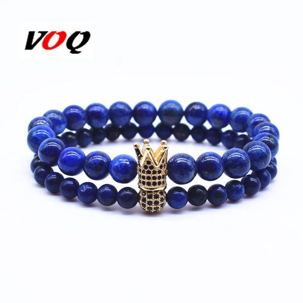 charm bracelets 2 pcs/set ball with crown bracelet set 6mm 8mm lapis lazuli natural stone bead for women men 2021 jewelry, Golden;silver
charm bracelets 2 pcs/set ball with crown bracelet set 6mm 8mm lapis lazuli natural stone bead for women men 2021 jewelry, Golden;silver