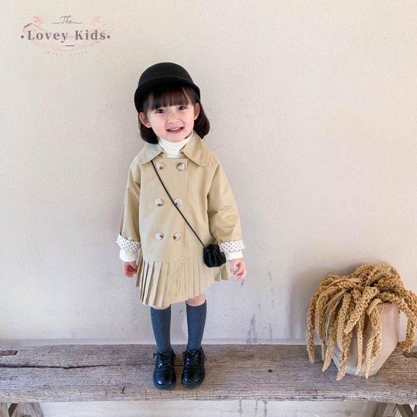 coat 2021 autumn baby girl costs 1-6y fashion korean style born trench lapel long sleeve pleated dress jacket khaki outerwear, Blue;gray
coat 2021 autumn baby girl costs 1-6y fashion korean style born trench lapel long sleeve pleated dress jacket khaki outerwear, Blue;gray