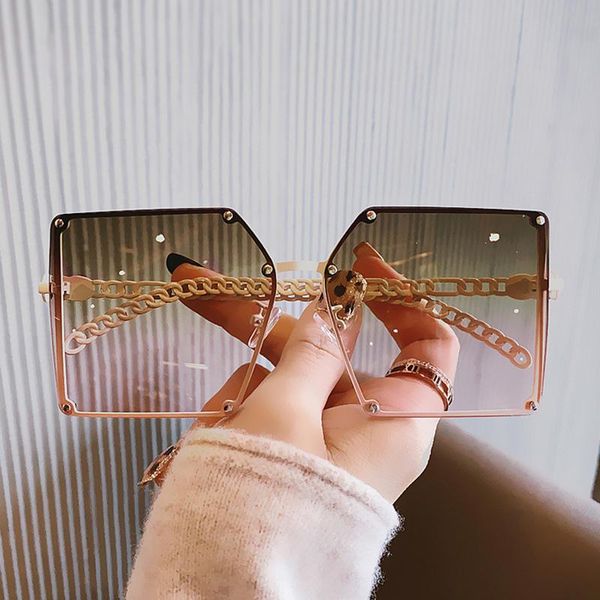 sunglasses fashion rimless glasses women summer travel feminino gafas square large frame lenses, White;black
sunglasses fashion rimless glasses women summer travel feminino gafas square large frame lenses, White;black