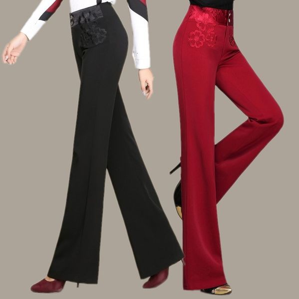 female tube mode micro her ladieswear autumn and winter new embroidered waist pants broad ladies'pants 4fqm, Black;white
female tube mode micro her ladieswear autumn and winter new embroidered waist pants broad ladies'pants 4fqm, Black;white