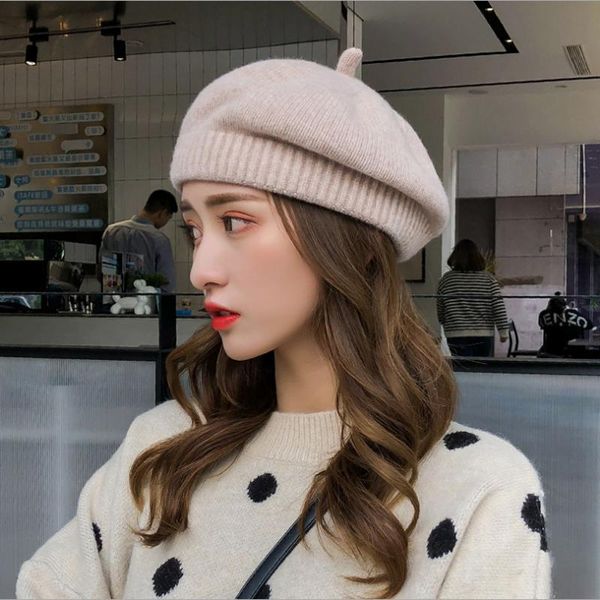 berets 2021 octagonal hat female beret autumn winter knitted hats for women all-match retro wool french painter gorras, Blue;gray
berets 2021 octagonal hat female beret autumn winter knitted hats for women all-match retro wool french painter gorras, Blue;gray