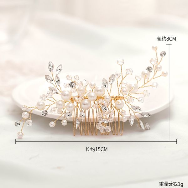 trendy gold pearl crystal tiara wedding hair combs hair accessories for bridal headpiece women wedding hair jewelry accessoriesdio chan cont, White;golden
trendy gold pearl crystal tiara wedding hair combs hair accessories for bridal headpiece women wedding hair jewelry accessoriesdio chan cont, White;golden
