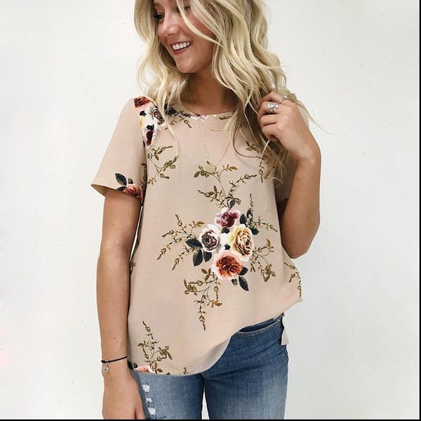 2021 summer women blouse floral short sleeve ladies chiffon loose casual round neck ladies boho blusas feminina, White
2021 summer women blouse floral short sleeve ladies chiffon loose casual round neck ladies boho blusas feminina, White