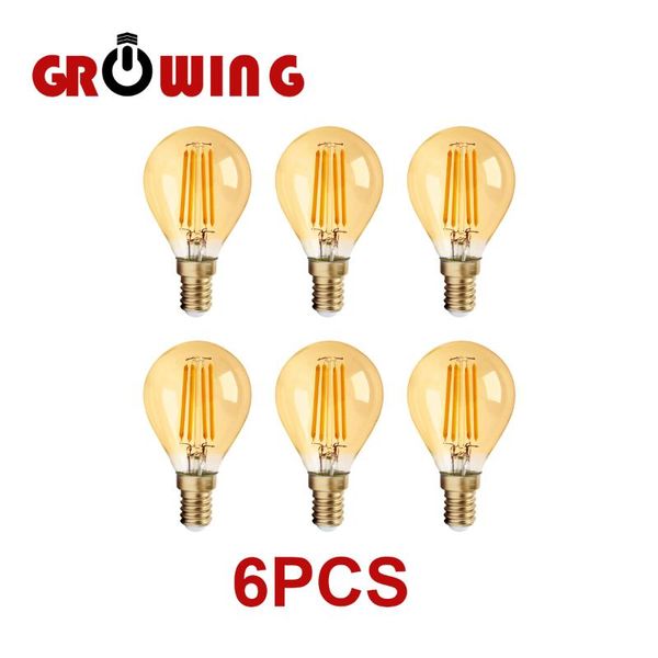 other lighting bulbs & tubes 4w g45 retro edison filament bulb e14 bombillas 220v vintage lamp 6pcs/lot 2700k gold glass inner decoration
other lighting bulbs & tubes 4w g45 retro edison filament bulb e14 bombillas 220v vintage lamp 6pcs/lot 2700k gold glass inner decoration
