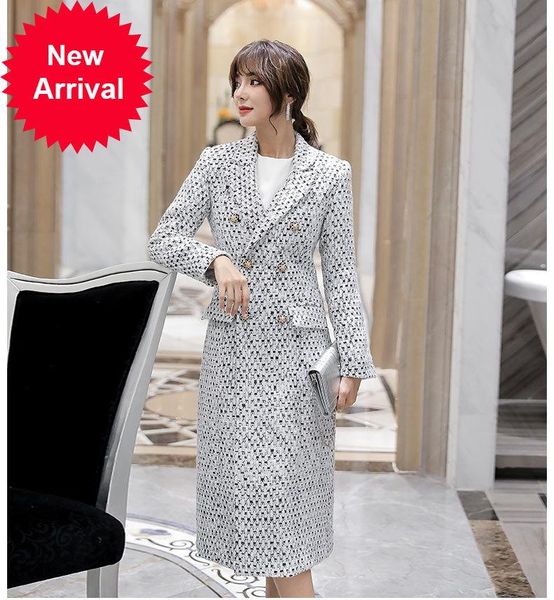 women's jackets white double-breasted trench coat mid-length 2021 spring and autumn tweed woven western style fashionable suit collar, Black;brown
women's jackets white double-breasted trench coat mid-length 2021 spring and autumn tweed woven western style fashionable suit collar, Black;brown