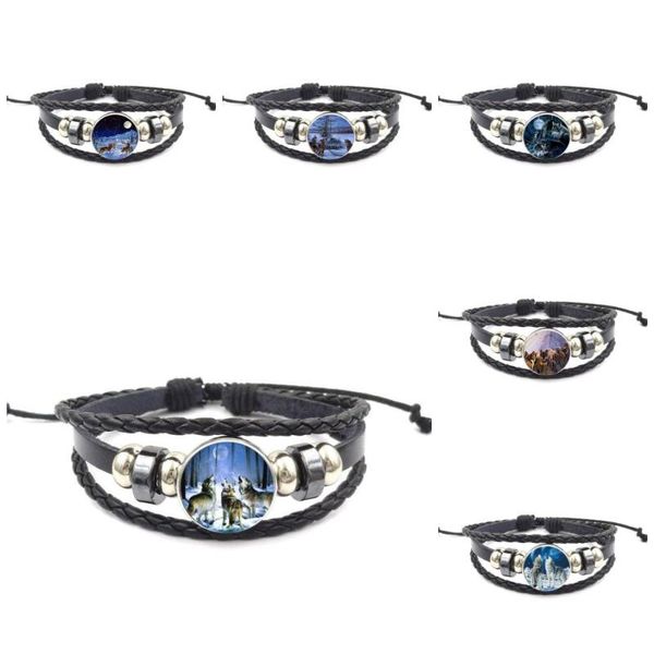 charm bracelets for women choker vintage fashion glass black leather bracelet bangles jewelry handmade howling wolves, Golden;silver
charm bracelets for women choker vintage fashion glass black leather bracelet bangles jewelry handmade howling wolves, Golden;silver