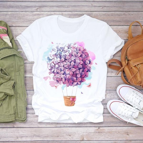 summer short sleeve floral womens t shirt flower fashion ladies graphic female tee, White
summer short sleeve floral womens t shirt flower fashion ladies graphic female tee, White