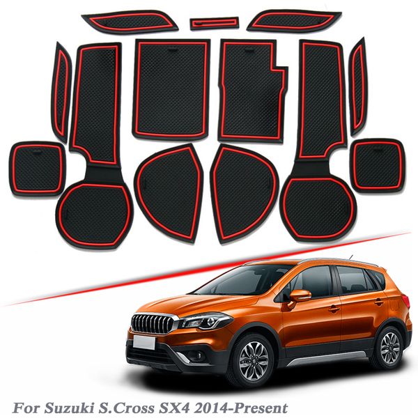 with car brand logo 18pcs car styling for suzuki s-cross sx4 2014-present latex gate slot pad interior door groove mat non-slip dust mat
with car brand logo 18pcs car styling for suzuki s-cross sx4 2014-present latex gate slot pad interior door groove mat non-slip dust mat