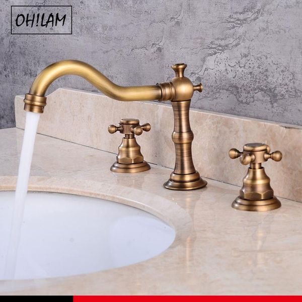 bathroom sink faucets deck mounted 8-16 inch two double handles 3 holes widespread faucet antique brass finished basin mixer tap
bathroom sink faucets deck mounted 8-16 inch two double handles 3 holes widespread faucet antique brass finished basin mixer tap