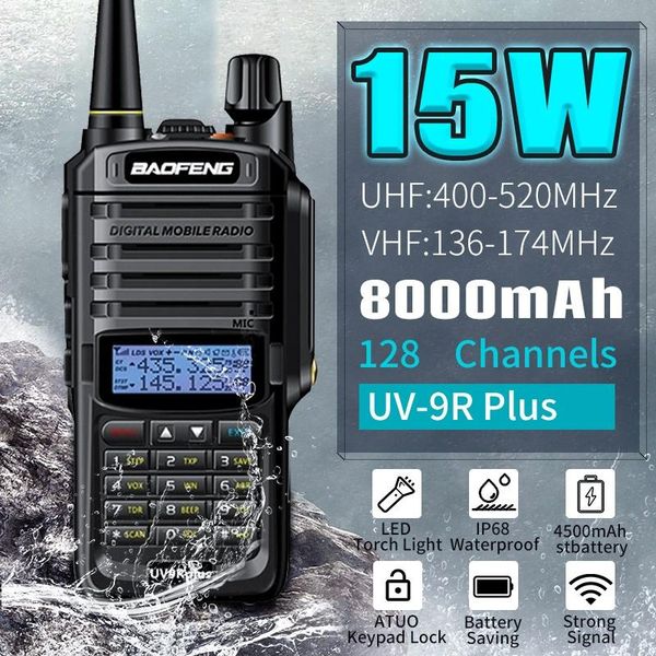 walkie talkie baofeng 15w updated version uv-9r plus vhf uhf dual band handheld two way radio
walkie talkie baofeng 15w updated version uv-9r plus vhf uhf dual band handheld two way radio