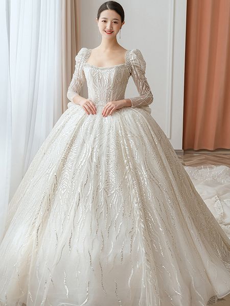 main wedding dress 2020 winter bridal forest super fairy dream autumn and winter long sleeve cover thick arm temperament trailing, Black
main wedding dress 2020 winter bridal forest super fairy dream autumn and winter long sleeve cover thick arm temperament trailing, Black