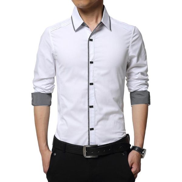 men's casual shirts arrival men shirt long sleeve mens slim fit dress formal for clothes, White;black
men's casual shirts arrival men shirt long sleeve mens slim fit dress formal for clothes, White;black