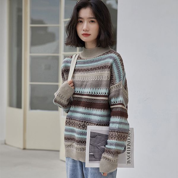 2021 new wome's jumper spring autumn geometric long sleeve korean style ladies sweaters casual pullover knitted wear female wucg, White;black
2021 new wome's jumper spring autumn geometric long sleeve korean style ladies sweaters casual pullover knitted wear female wucg, White;black