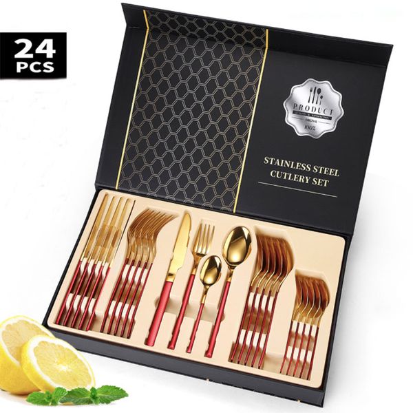home using 24 pieces flatware excellent gift for friend painting two match colors stainless steel cutlery set with black color box
home using 24 pieces flatware excellent gift for friend painting two match colors stainless steel cutlery set with black color box