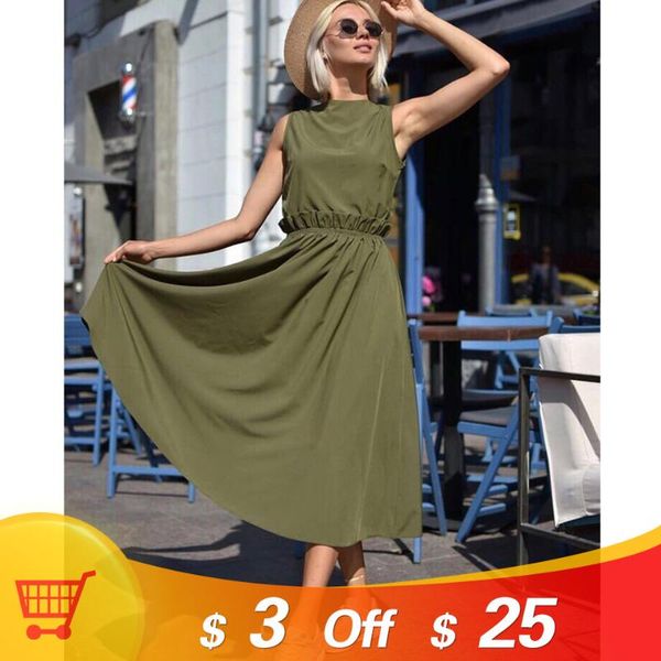 casual dresses homophony summer dress ruffles woman retro solid women o-neck sleeveless femme robe 2021, Black;gray
casual dresses homophony summer dress ruffles woman retro solid women o-neck sleeveless femme robe 2021, Black;gray