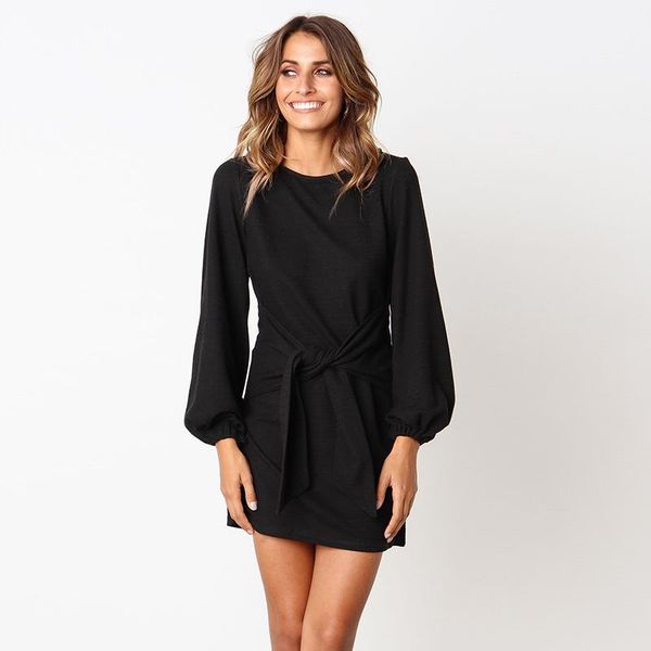 casual dresses 2021 autumn winter dress fashion women loose elegant long sleeve o-neck black white with belt vestidos, Black;gray
casual dresses 2021 autumn winter dress fashion women loose elegant long sleeve o-neck black white with belt vestidos, Black;gray