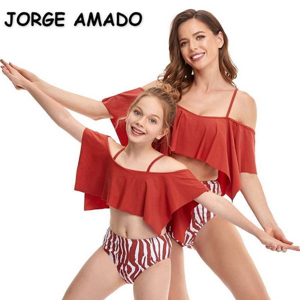 summer family matching swimsuit 2pcs sets bikini soild wave high waist swimming trunks mother daughter e2101 210610, Blue
summer family matching swimsuit 2pcs sets bikini soild wave high waist swimming trunks mother daughter e2101 210610, Blue