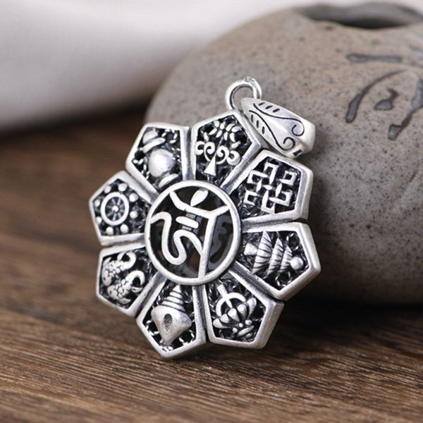 2021 new 100% real s990 sier jewelry retro ethnic style auspicious eight treasures "megacharacter" fashion woman pendant t02c, Silver
2021 new 100% real s990 sier jewelry retro ethnic style auspicious eight treasures "megacharacter" fashion woman pendant t02c, Silver