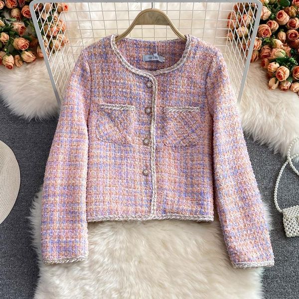 Women's Jackets Small Fragrance Tweed Jacket, French Retro Style Wool Casual Wear, Autumn And Winter High-quality Jacket, Black;brown
Women's Jackets Small Fragrance Tweed Jacket, French Retro Style Wool Casual Wear, Autumn And Winter High-quality Jacket, Black;brown