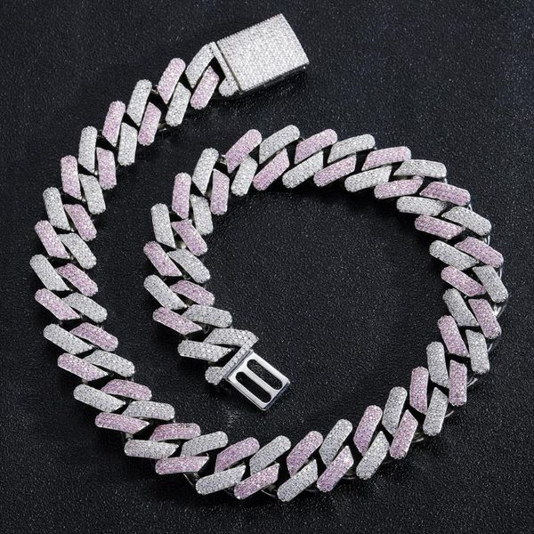chains 20mm european and american hip hop necklace pink white zircon box buckle miami heavy industry cuban chain men's, Silver
chains 20mm european and american hip hop necklace pink white zircon box buckle miami heavy industry cuban chain men's, Silver