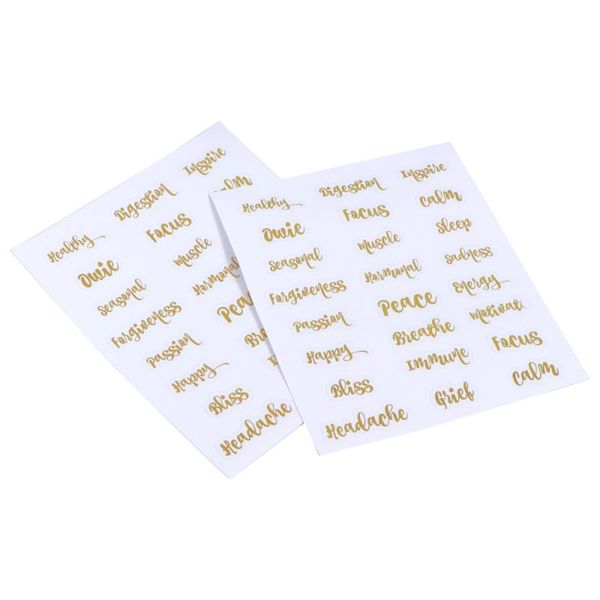 storage bottles & jars 5 sheets essential oil bottle stickers golden letters labels tag decals
storage bottles & jars 5 sheets essential oil bottle stickers golden letters labels tag decals