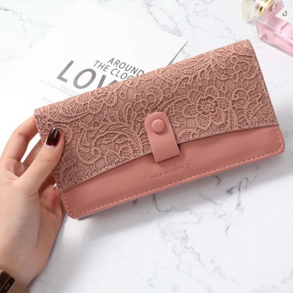 korean wallet women's long high-end multi card large capacity zipper small clear novice bag, Red;black
