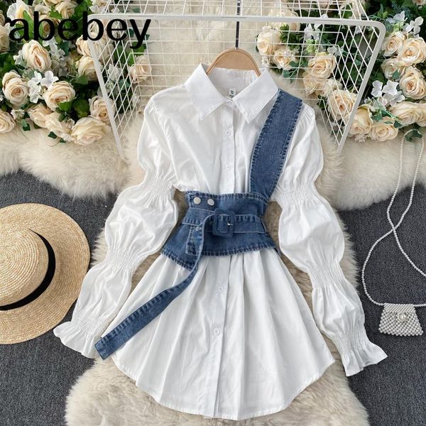 women's blouses & shirts sleeve design women turn-down collar single breasted blouse all-match spring blusas with chic belt, White
women's blouses & shirts sleeve design women turn-down collar single breasted blouse all-match spring blusas with chic belt, White