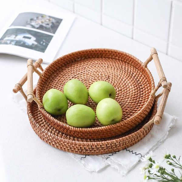 kitchen storage & organization handmade fruit basket tea tray rattan weaving bread organizer for food picnic container round decor panier os
kitchen storage & organization handmade fruit basket tea tray rattan weaving bread organizer for food picnic container round decor panier os