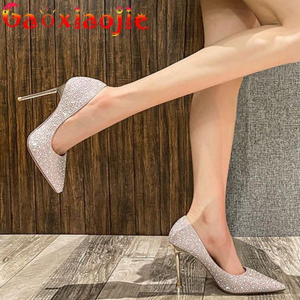 dress shoes fashion 2021 women's pumps 10cm temperament party pointed stilettos glitter pearl diamond elegant wedding high heel, Black
dress shoes fashion 2021 women's pumps 10cm temperament party pointed stilettos glitter pearl diamond elegant wedding high heel, Black