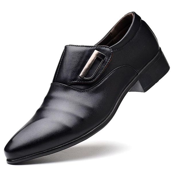 dress shoes leather formal wedding men slip on office oxford for classic business men's, Black
dress shoes leather formal wedding men slip on office oxford for classic business men's, Black
