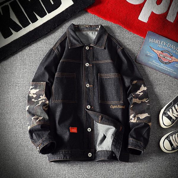 new denim jacket men's slim fashion casual long-sleeved straight cotton jacket plus size men's denim, Black;brown
new denim jacket men's slim fashion casual long-sleeved straight cotton jacket plus size men's denim, Black;brown