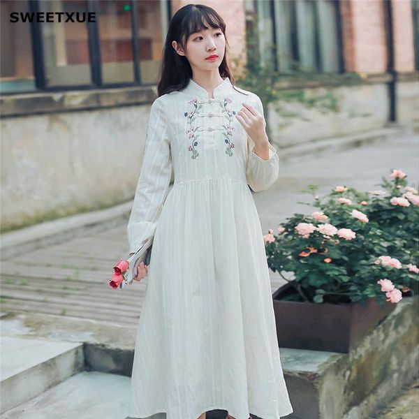 casual dresses sweetxue 2021 women autumn temperament dress vintage buckle embroidered long sleeve high waist loose solid color, Black;gray
casual dresses sweetxue 2021 women autumn temperament dress vintage buckle embroidered long sleeve high waist loose solid color, Black;gray