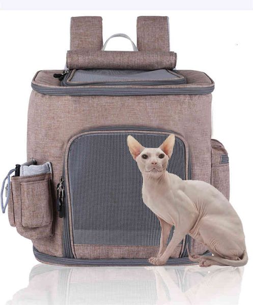 pet bag cat backpack large out portable double shoulder capacity canvas breathable in summer dog, Black;red
pet bag cat backpack large out portable double shoulder capacity canvas breathable in summer dog, Black;red