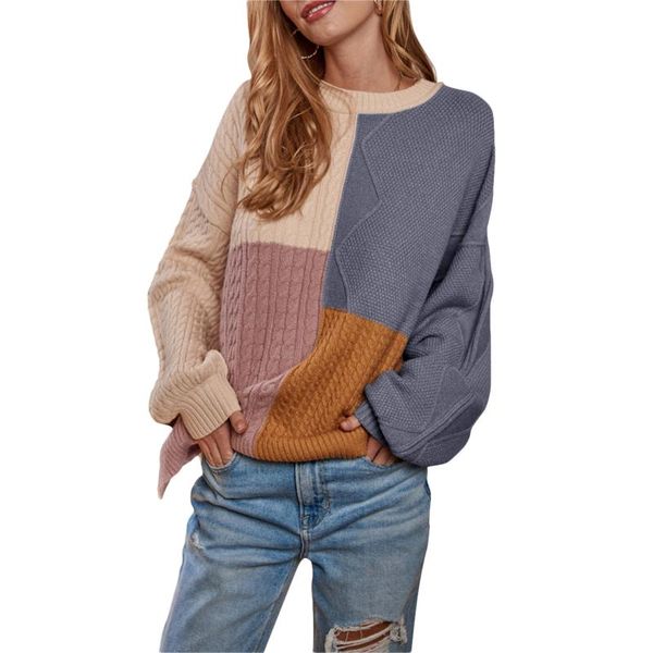 women's sweaters women contrast color sweater long sleeve o-neck knitted pullover for autumn winter, White;black
women's sweaters women contrast color sweater long sleeve o-neck knitted pullover for autumn winter, White;black