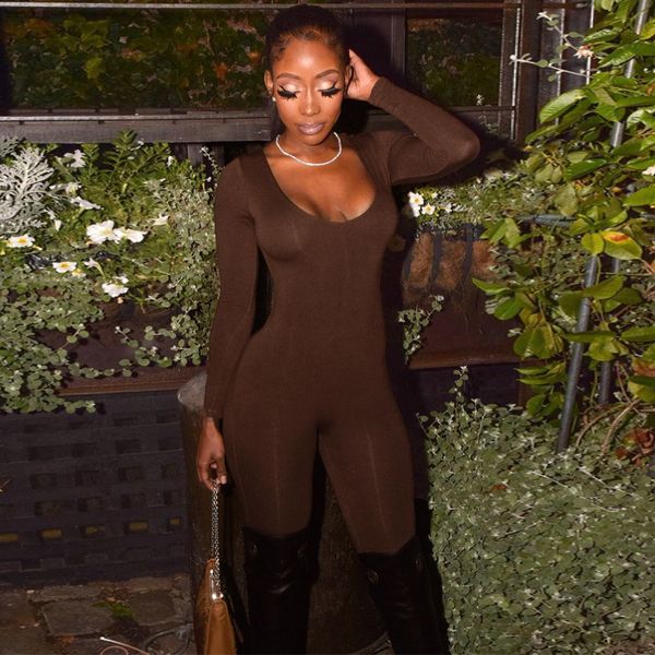 autumn winter long sleeve casual solid bodycon jumpsuits womens romper one piece club fashion outfits overalls, Black;white
autumn winter long sleeve casual solid bodycon jumpsuits womens romper one piece club fashion outfits overalls, Black;white