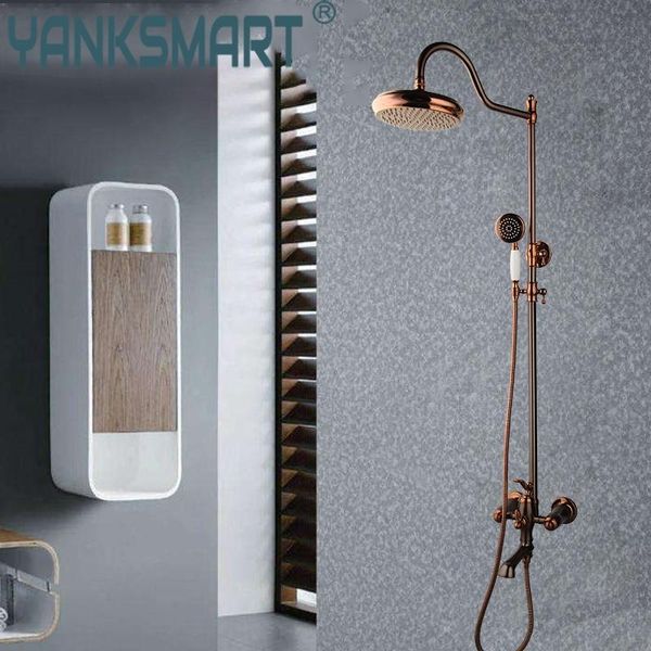 luxury rainfall shower system rose gold polish brass material faucet wall mount shower with rod 3 ways of water mixer set
luxury rainfall shower system rose gold polish brass material faucet wall mount shower with rod 3 ways of water mixer set