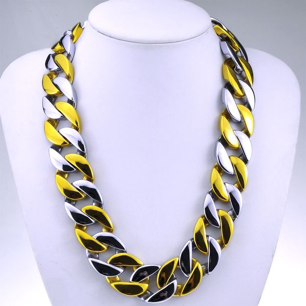 men woman 316l stainless steel miami curb chain 18k gold & silver tone 24mm solid heavy necklace jewelry
men woman 316l stainless steel miami curb chain 18k gold & silver tone 24mm solid heavy necklace jewelry